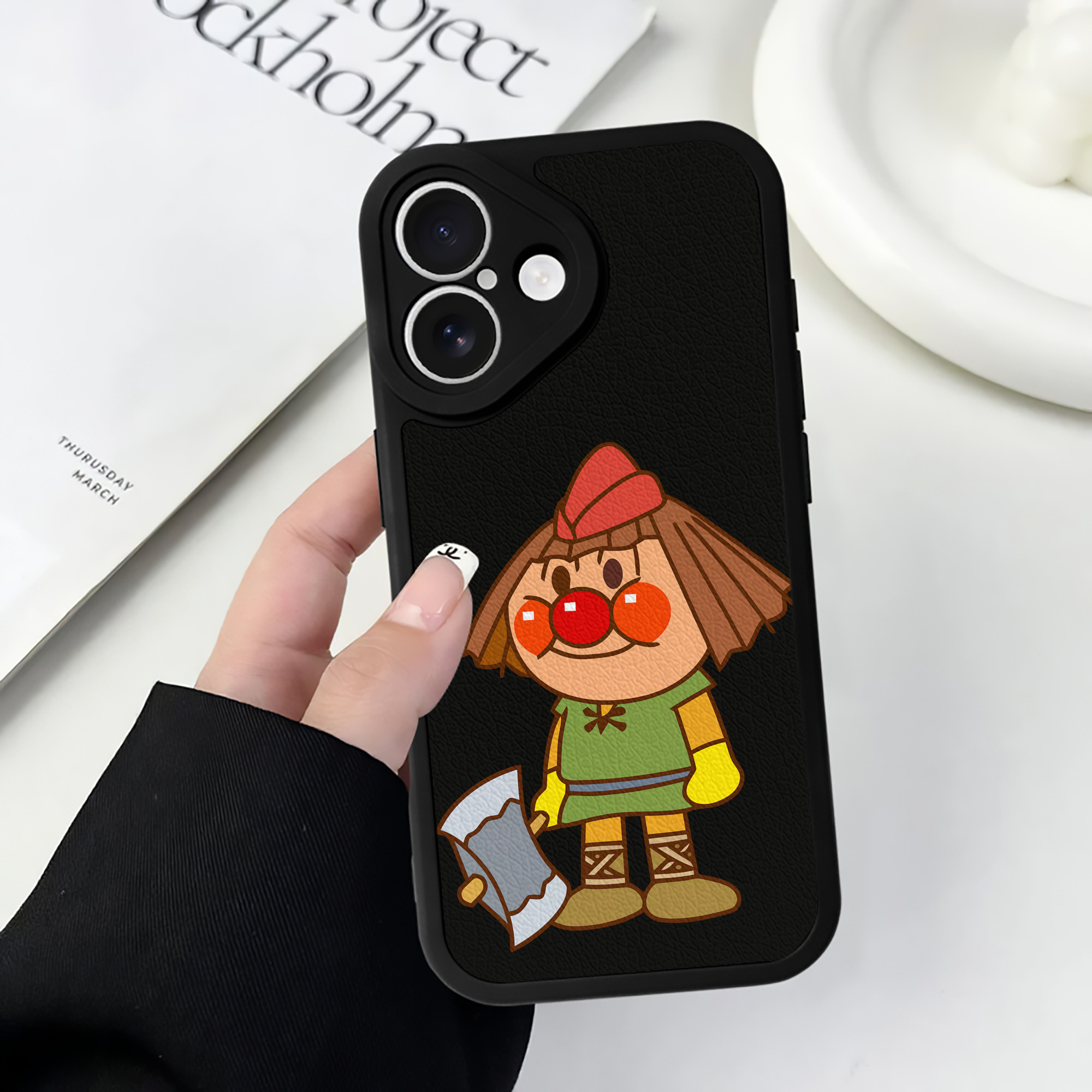 （画像用） アンパンマン Anpanman 【iPhone 16シリーズ対応】シリコンスマホケース（レザー調） 材質：シリコン
